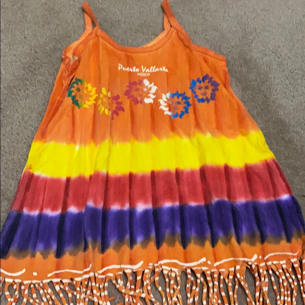 Girls colorful dress from Mexico